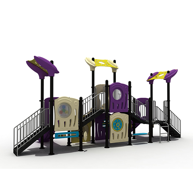 Parque moderno de plástico para niños, equipo de tobogán para juegos al aire libre
