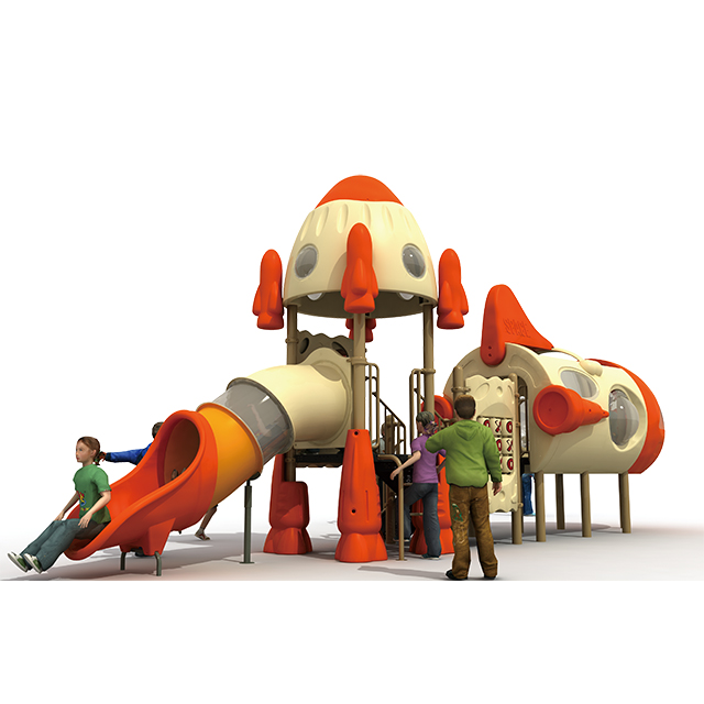 Juegos de aviones y cohetes Equipo de juegos al aire libre con tobogán para parque de atracciones