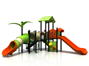 Niños al aire libre Green Forest Playground Slide Playset para preescolar