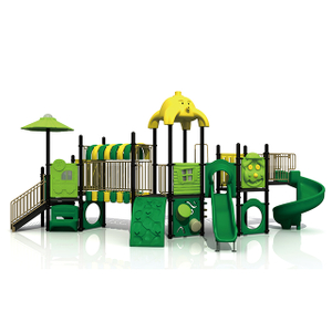 Campos de juego del bosque de los niños con equipo al aire libre del juego de la diapositiva para el parque de aventuras